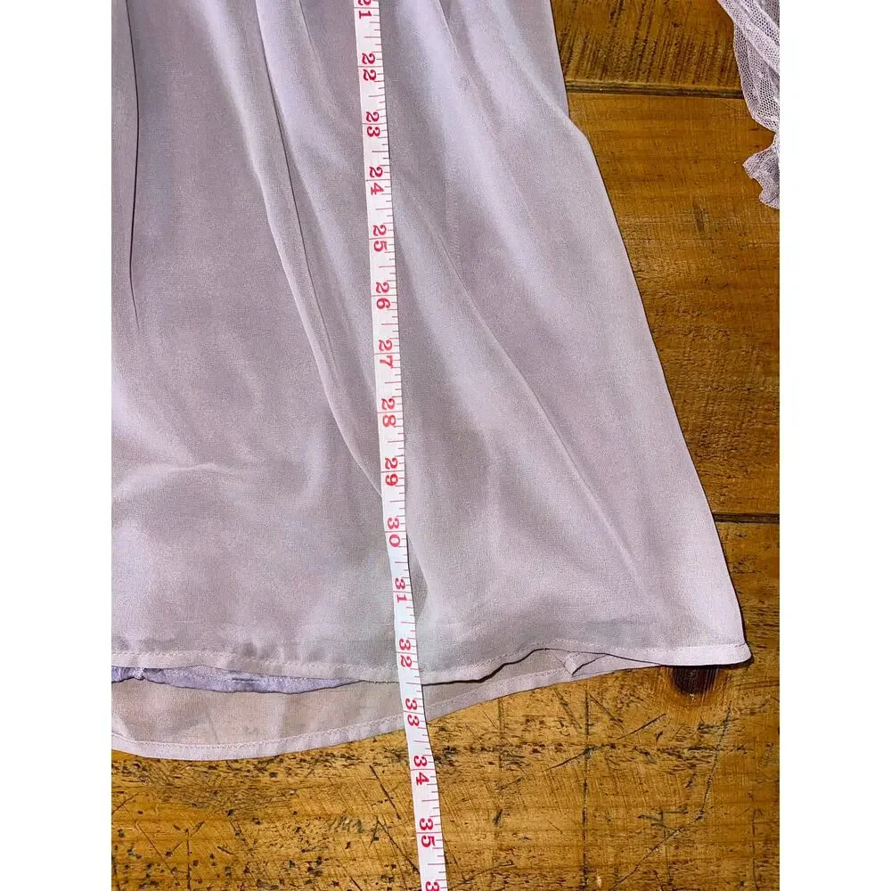 Womens Free People Sheer Lace‎ Lavender Mini Dress Keyhole Size 10